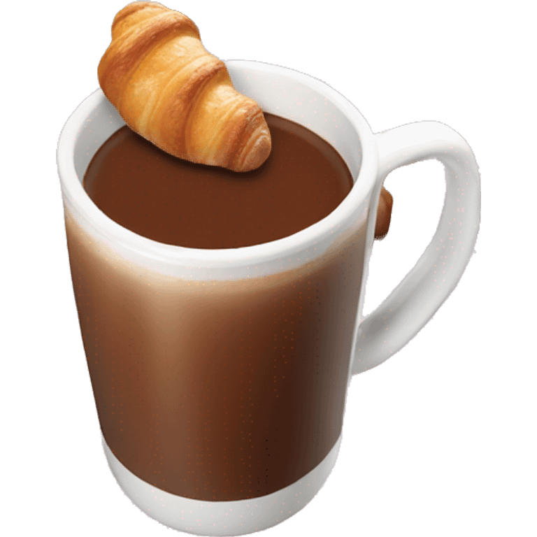 Chocolat chaud, croissant  emoji