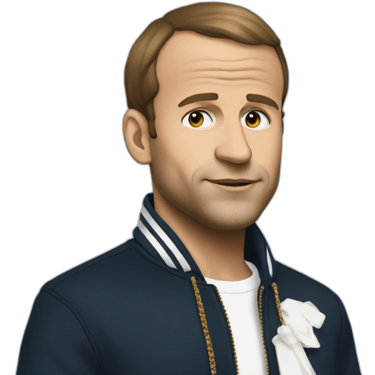 Macron as a rapper emoji