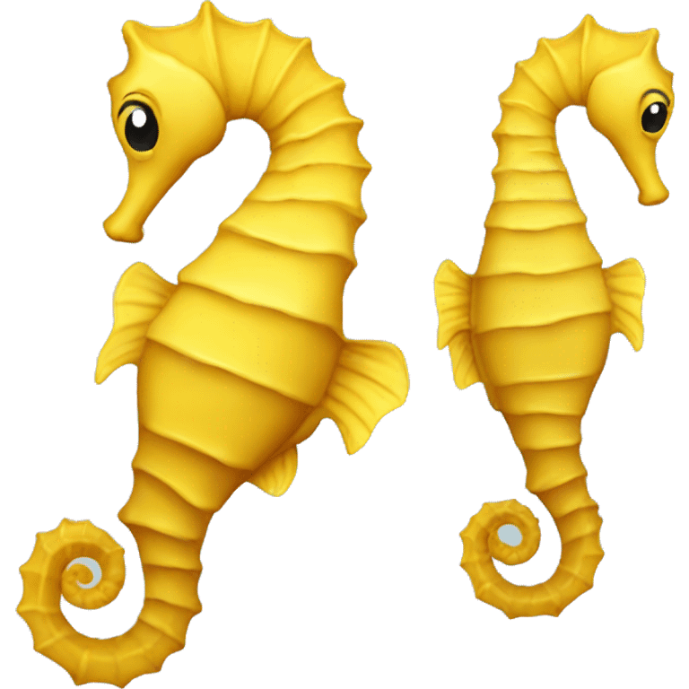 seahorse with yellow fins emoji