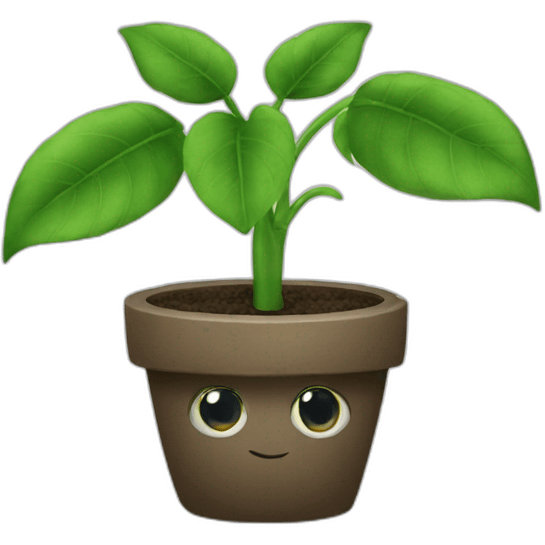 plant with big eyes emoji