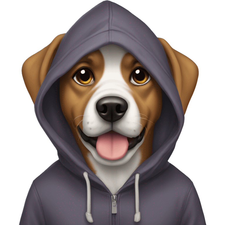 Dog with hoodie emoji