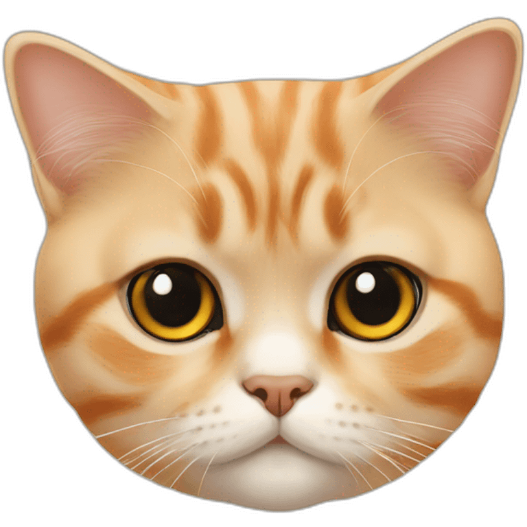 Scottish fold orange cat emoji