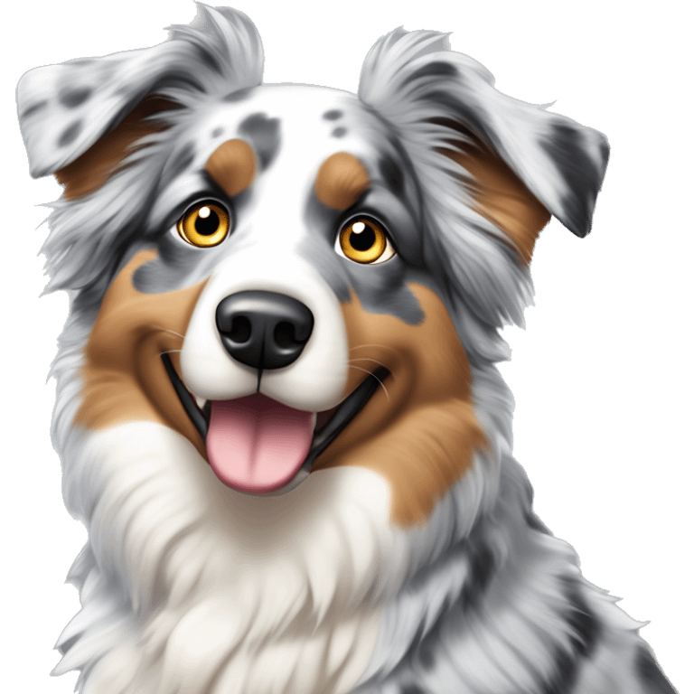 Blue merle Australian Shepherd ￼ emoji