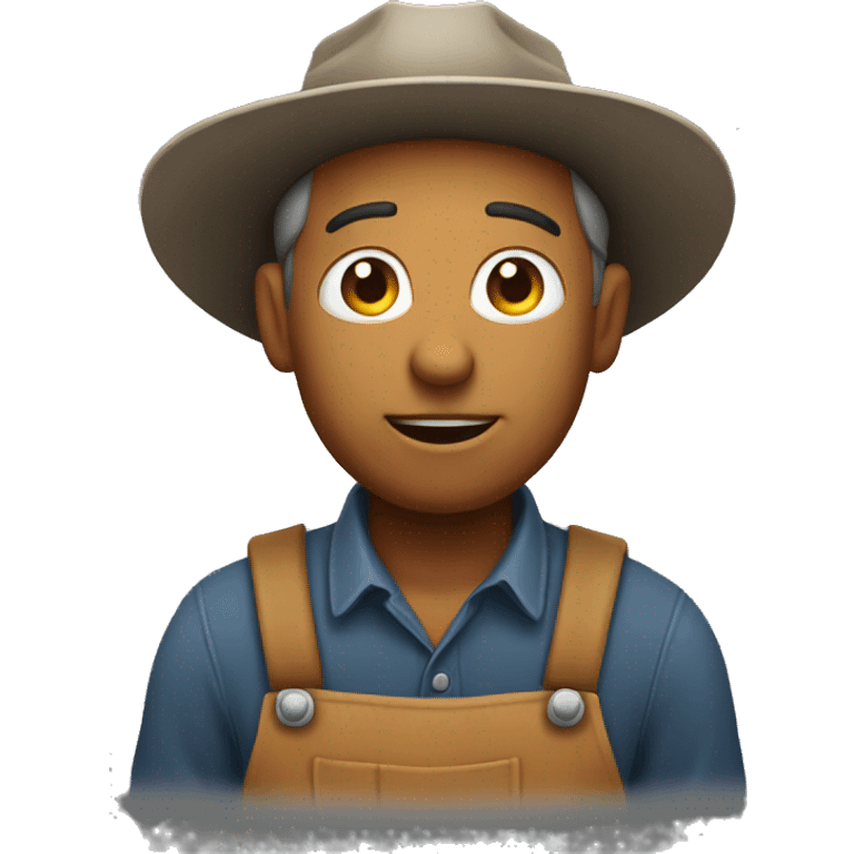 Farmer telling you to think emoji