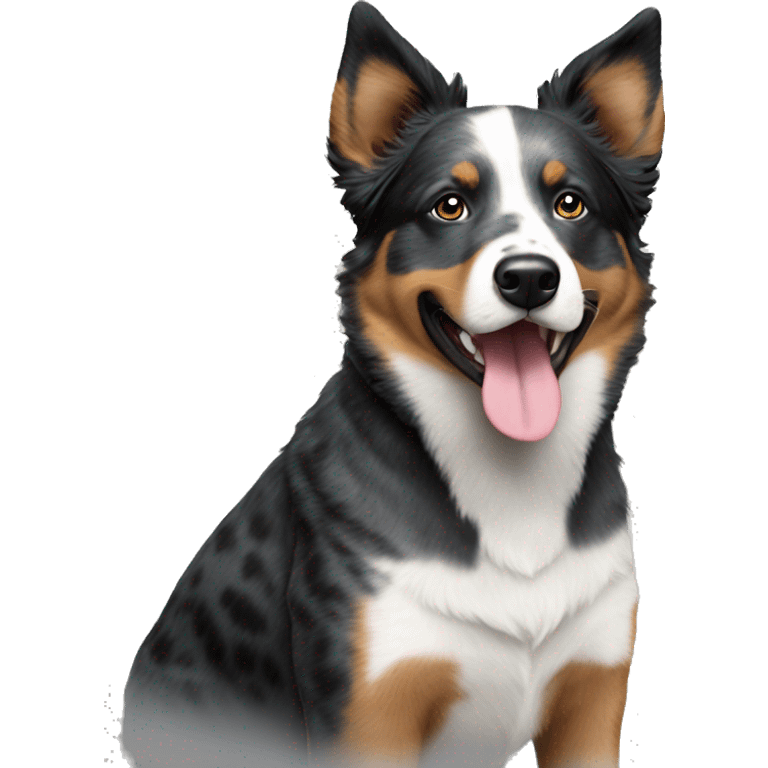 Blue Heeler Australian shepherd mix dog emoji