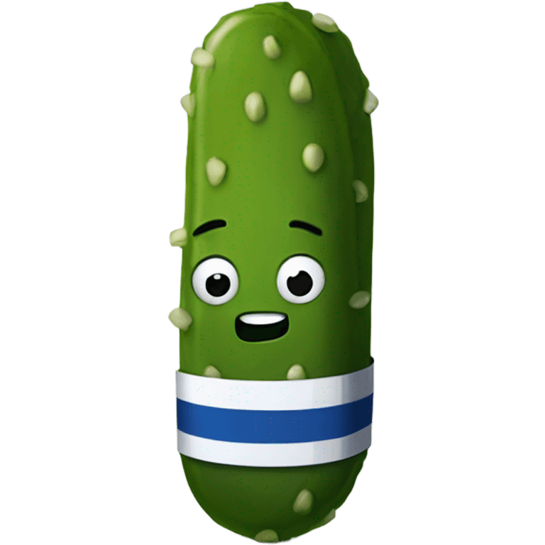 pickle with hockey stick emoji