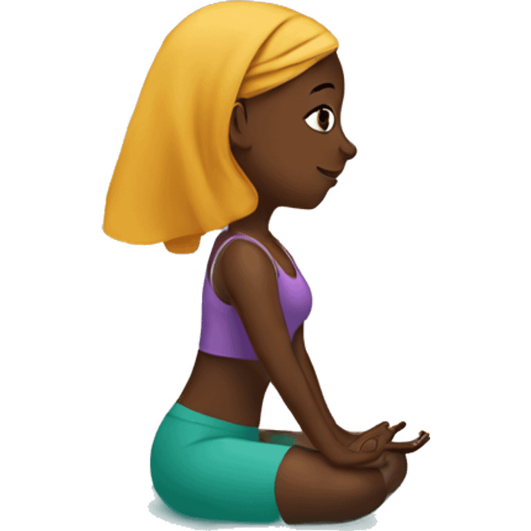 Girl doing hamak yoga emoji