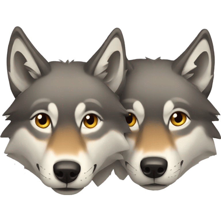 Pair of wolves emoji