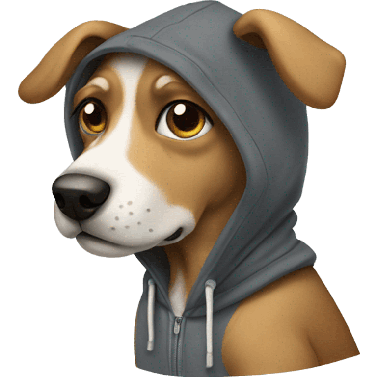 dog wearing hoodie emoji