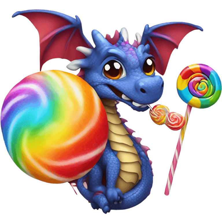 Dragon licking a lolly pop emoji