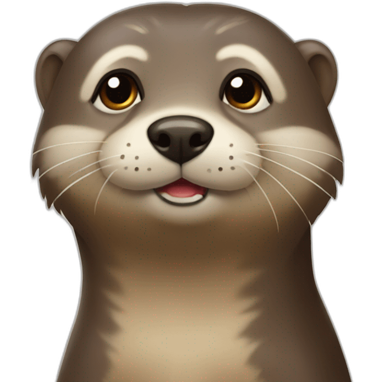 Loutre sur un chien emoji