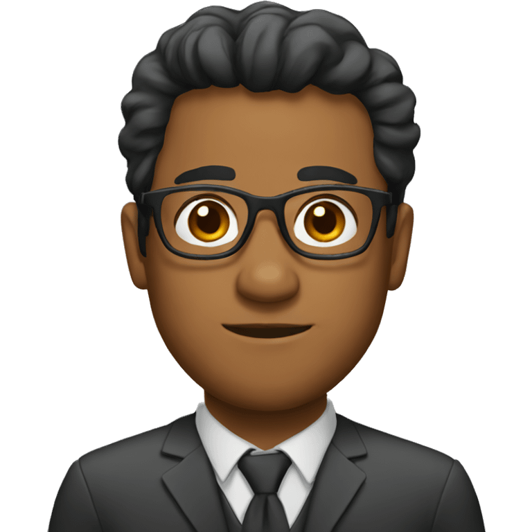 brown man with glasses  emoji