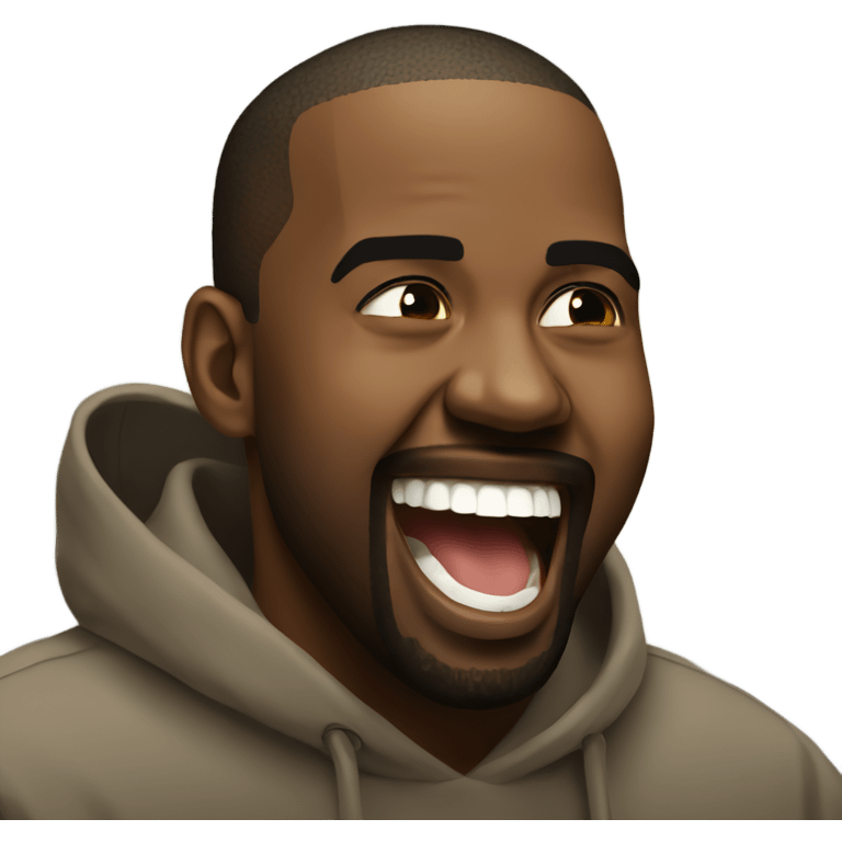 kanye laughing emoji