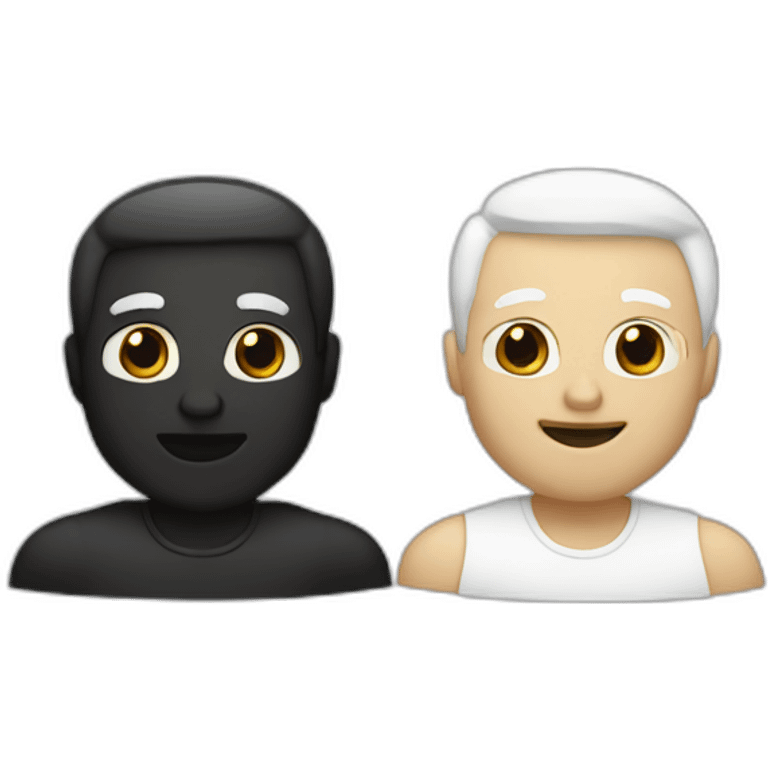 Homme blanc et homme noir emoji