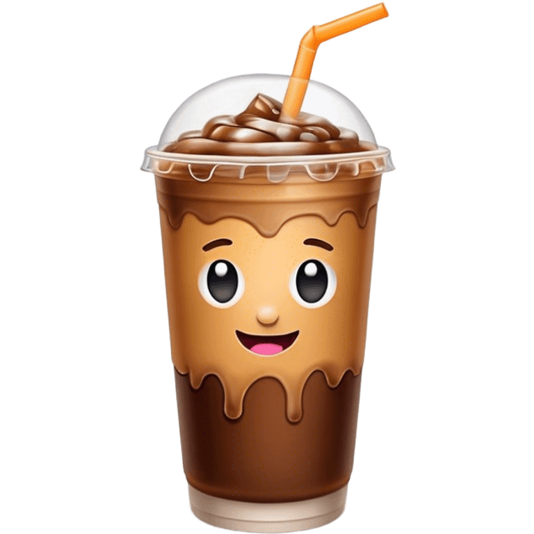 Dunkin’ iced coffee running away emoji