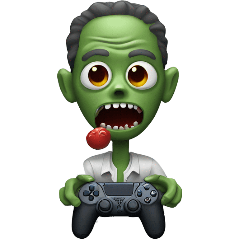 Zombie with PlayStation 5 controller  emoji