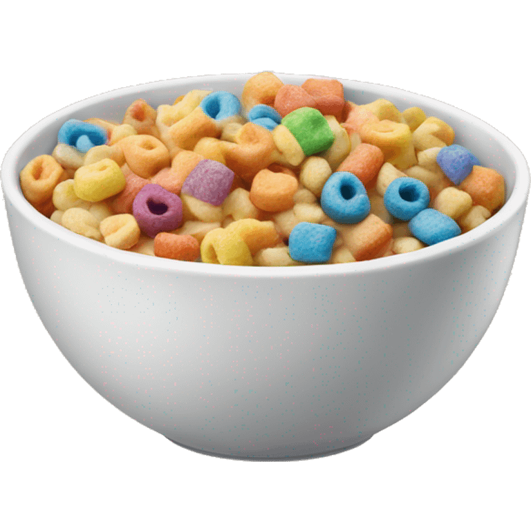 bowl of rainbow cereal emoji