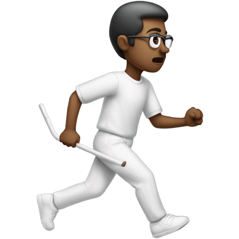 Blind man running emoji