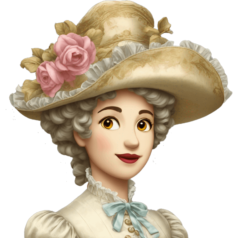 Vintage rococo hat emoji