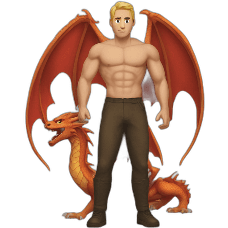 man with a dragon body emoji