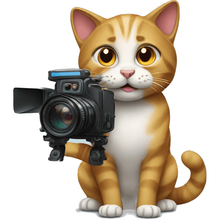 cat filming a movie emoji