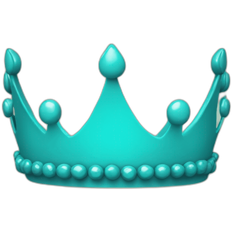 turquoise blue crown  emoji