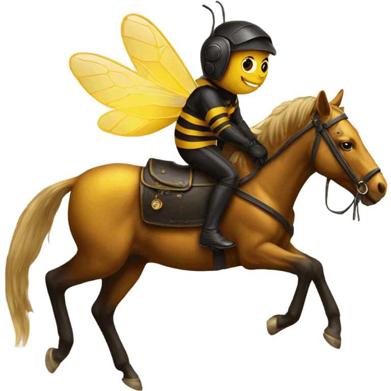 Bee riding a horse emoji