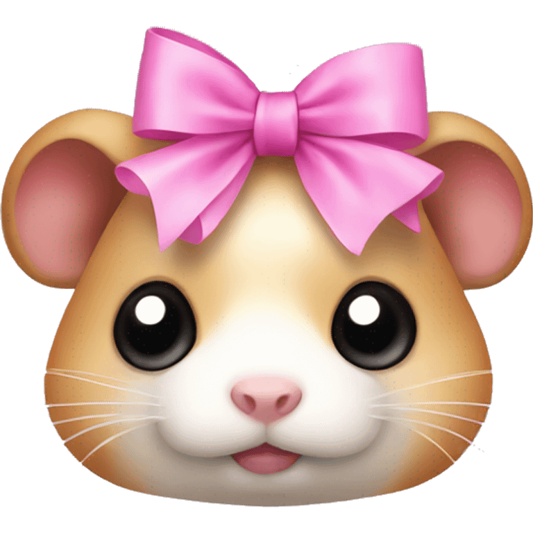 Super sad hamster with a pink bow over it’s head emoji