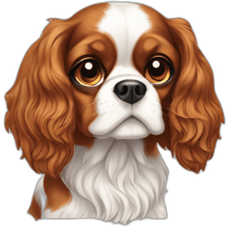 dog Cavalier King Charles Spaniel full height emoji