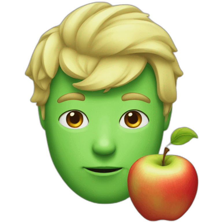 apple green character emoji