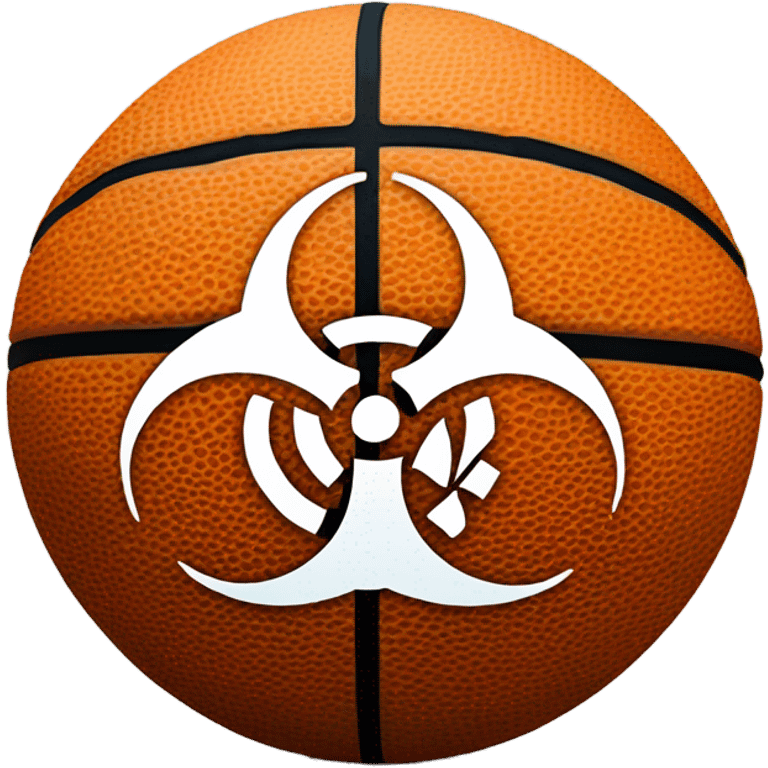 Biohazard symbol on a baller  emoji