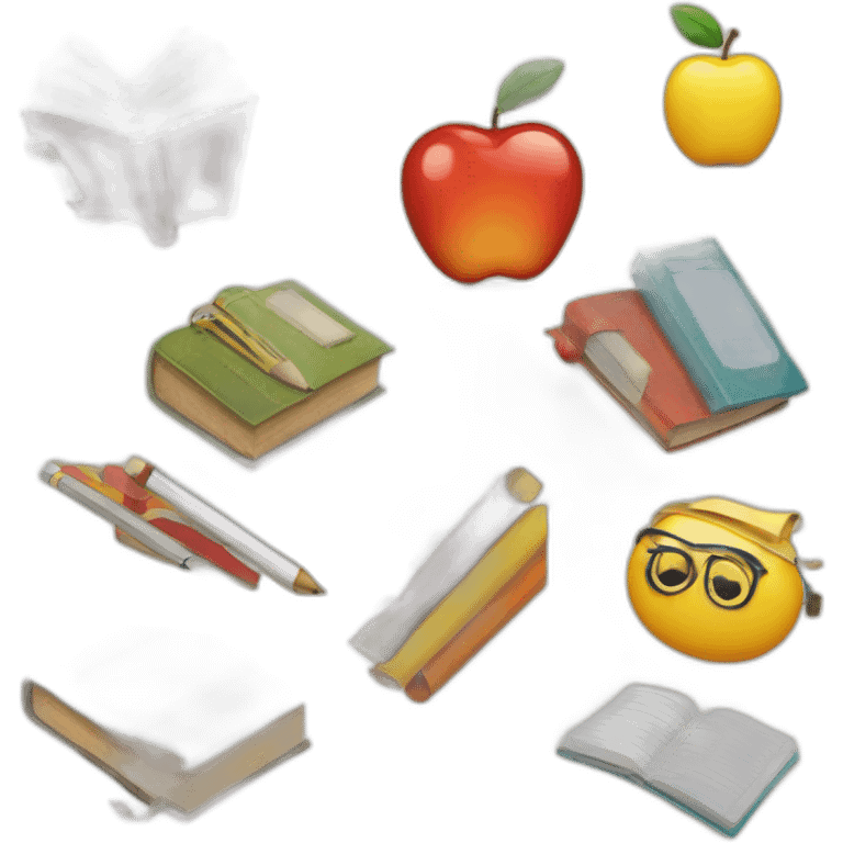 books and school tools emoji