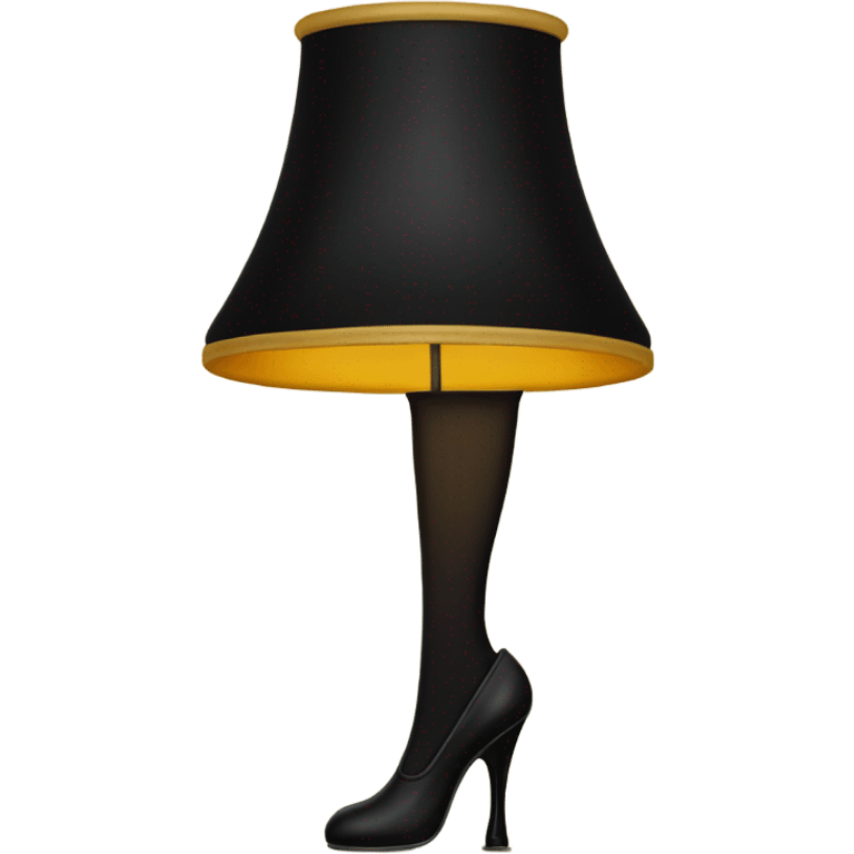 Leg lamp with black stockings and black high heels emoji