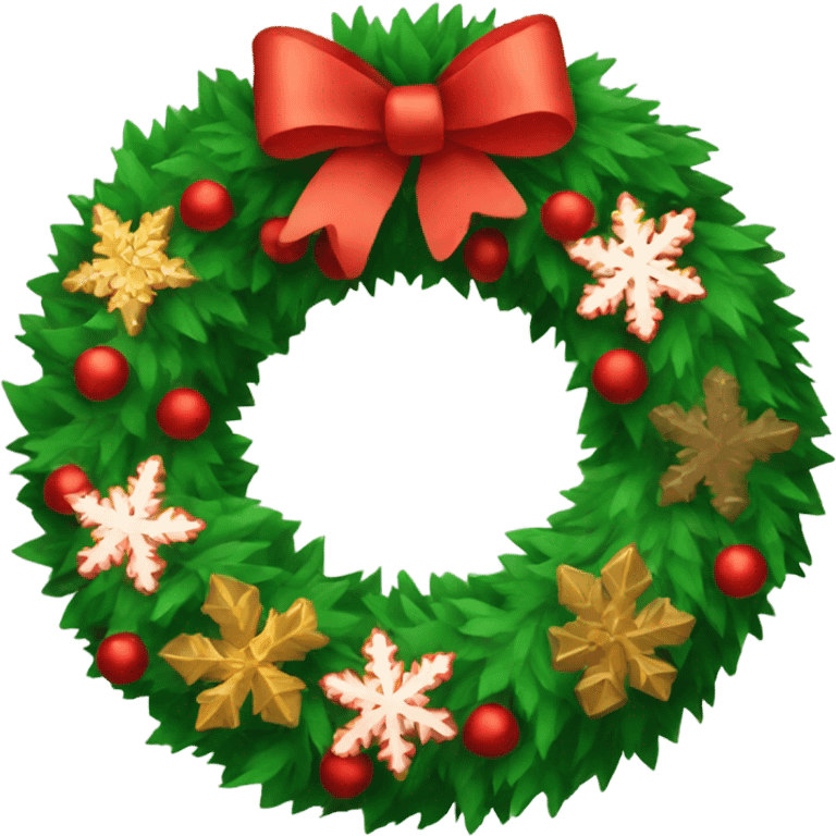 Christmas wreath emoji