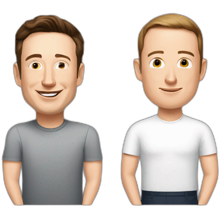 Elon Musk et Mark Zuckerberg emoji