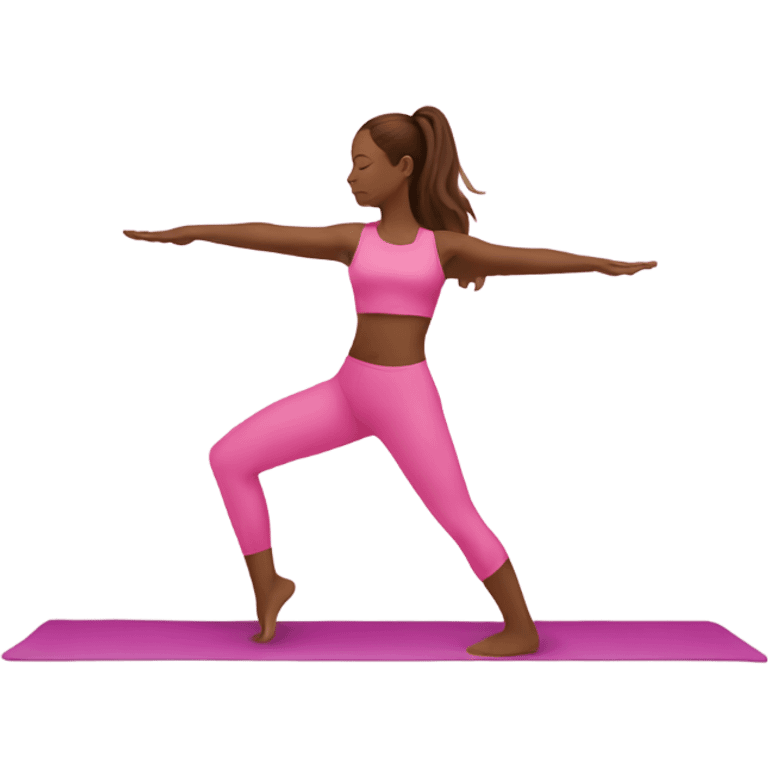 Pink yoga flow emoji