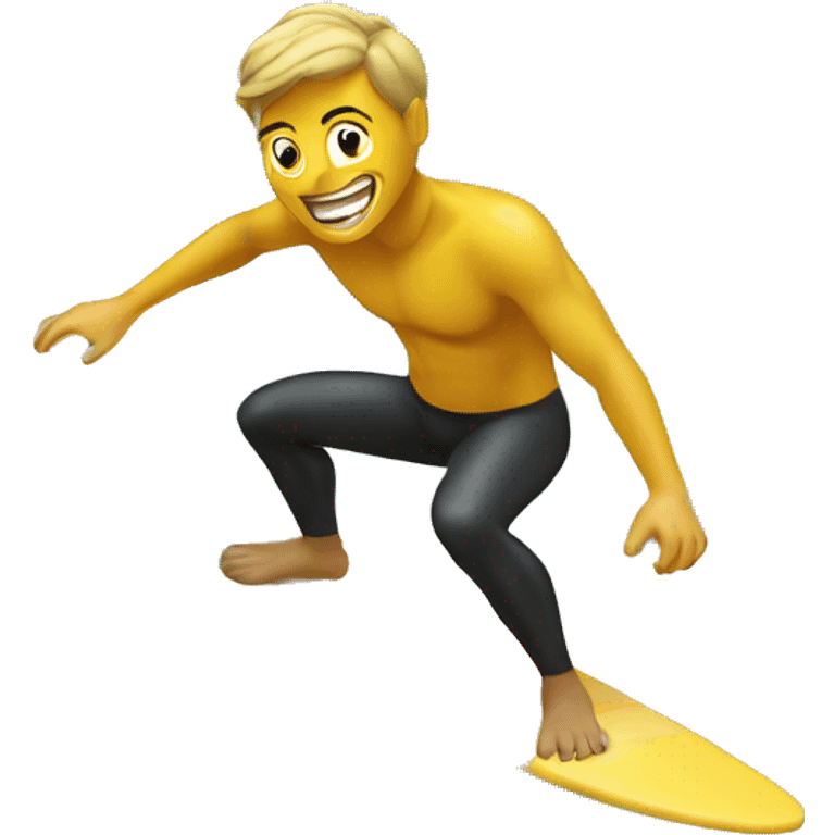 person surfing on a surfboard with wave in background emoji