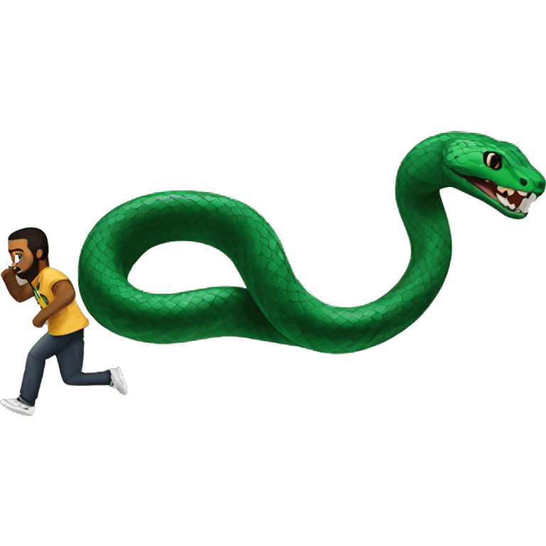 Snake running away from Drake  emoji