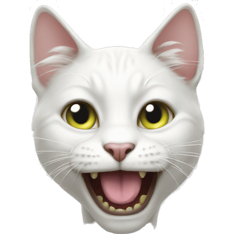 freaky white cat emoji