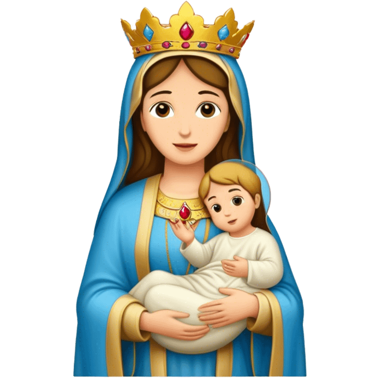 Virgen María con niño Jesús emoji