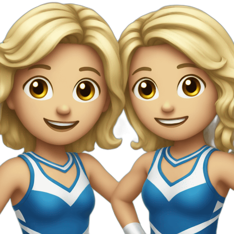 Cheerleading boy and girl emoji