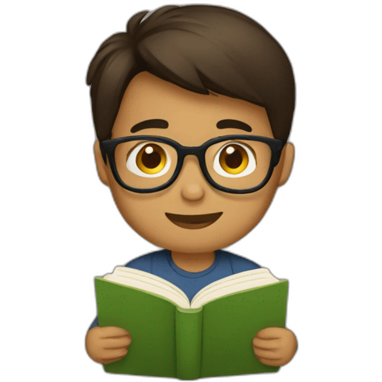 brown-Filipino-boy-with-glasses-reading-a-book emoji