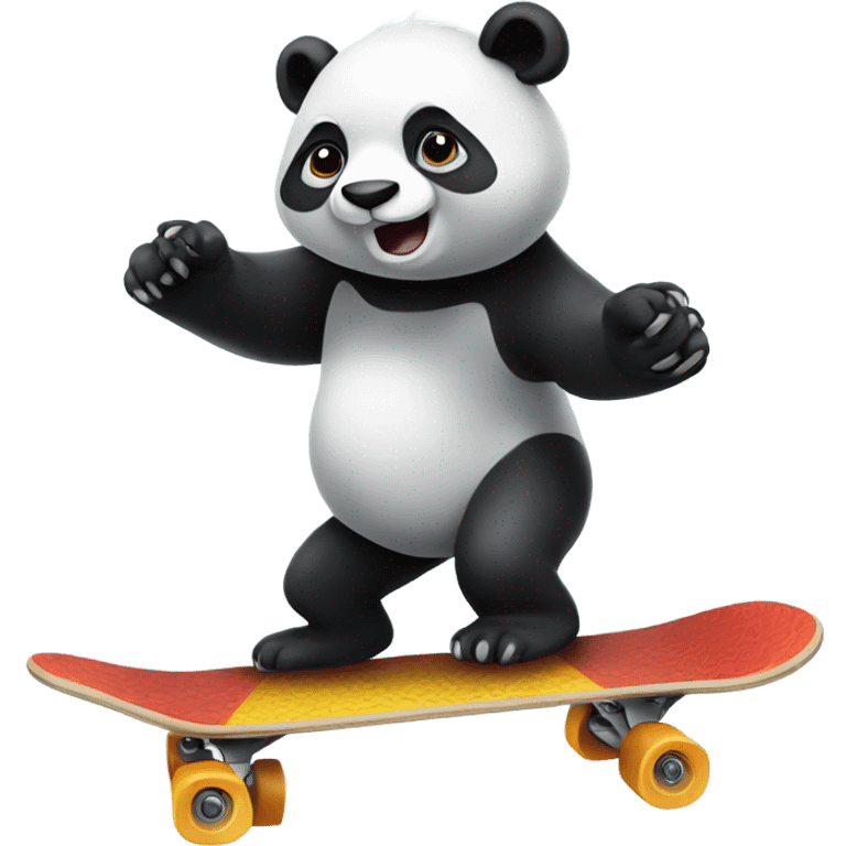 Panda on skateboard emoji