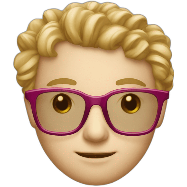 framboise avec une grosse paire de lunettes emoji