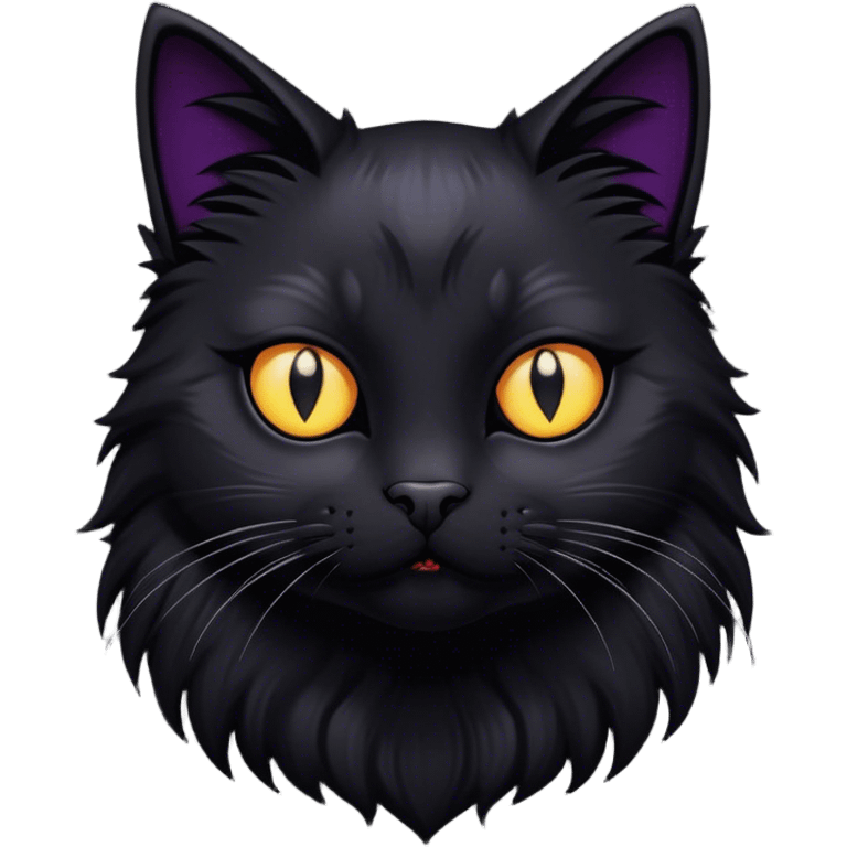 Goth cat emoji