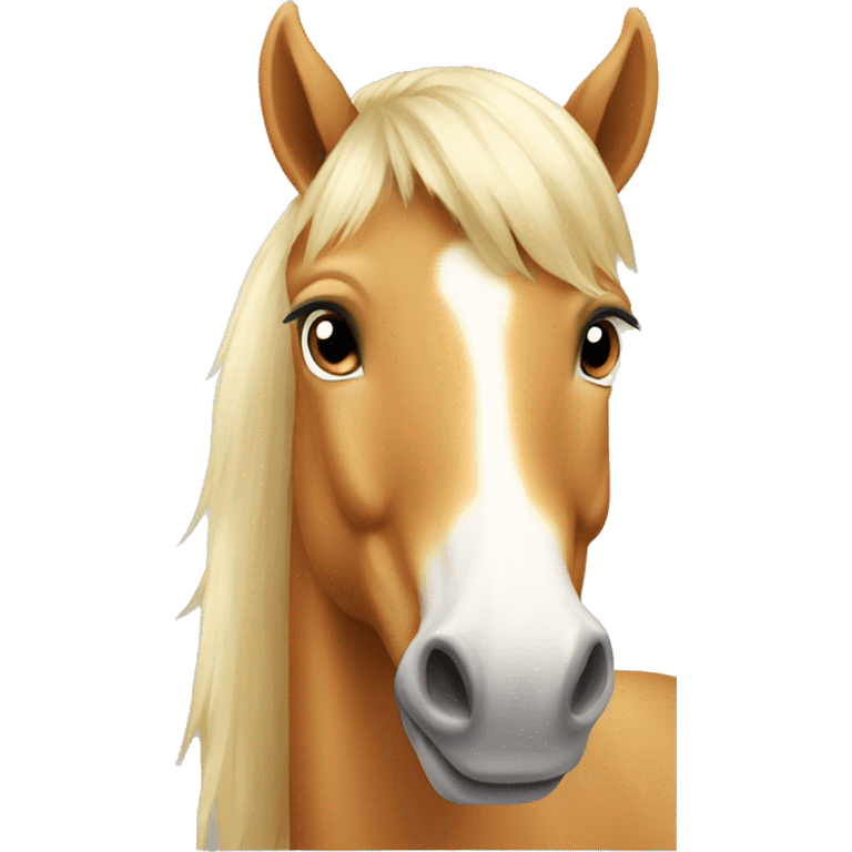 Haflinger horse looking cute emoji