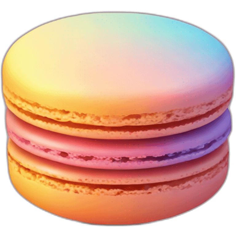 Macaron with colors of sunset emoji