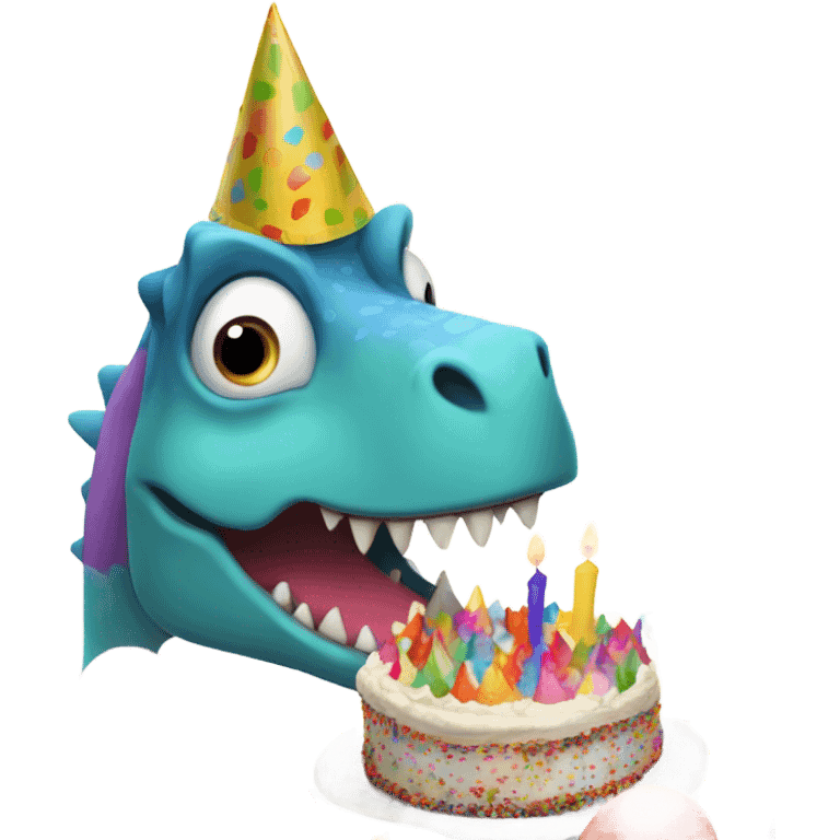 Birthday dinosaur  emoji