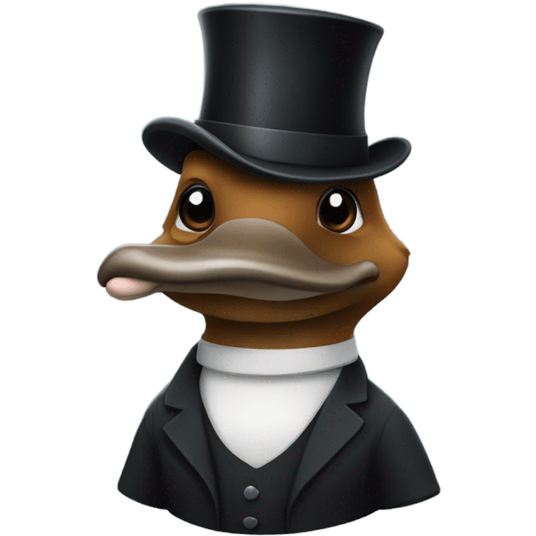 Platypus in a top hat emoji