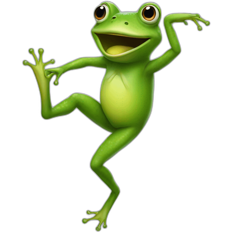 Weird frog dancing emoji